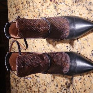 Givenchy snake skin heel boots size 8.5